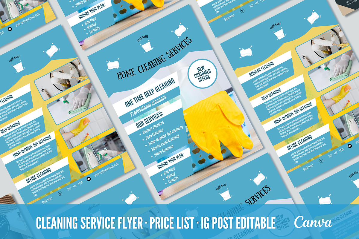 Marketing Kit Cleaning Business, a Marketing Template by PaolaroiDesign (Photo 1 of 5)