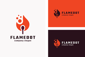 Flame Dot Logo, a Branding & Logo Template by Design_Planet