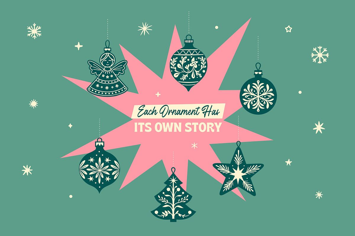 Retro Christmas Ornaments, an Object Graphic by Graphic Goods (Photo 2 of 10)