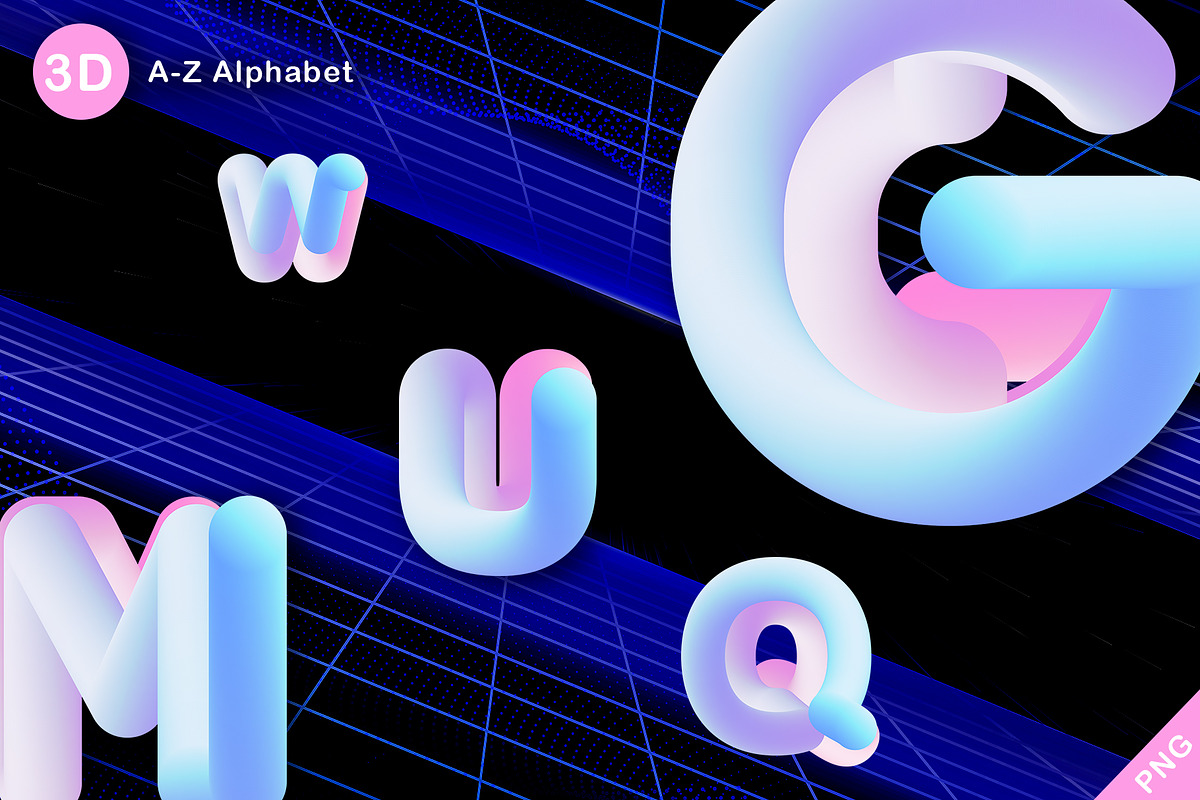 3D Blending Lettering, an Object 3D Model by VL Shop (Photo 3 of 5)