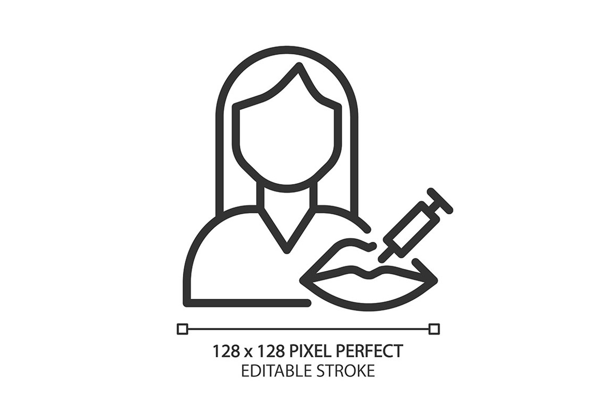 Cosmetic services pixel perfect line, an Outline Icon by IMG Visuals