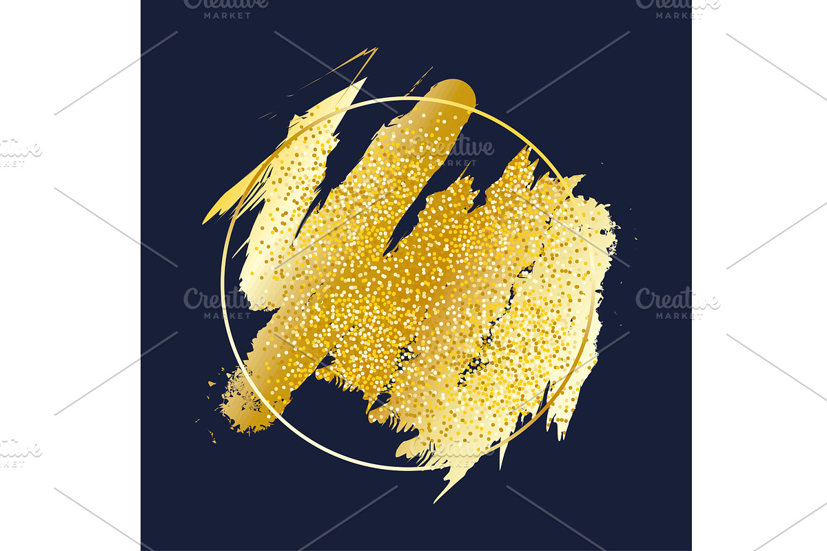 golden paint emblem, an Object Illustration by studiogstock