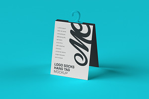 Set Of Folding Hanging Tag Mockups