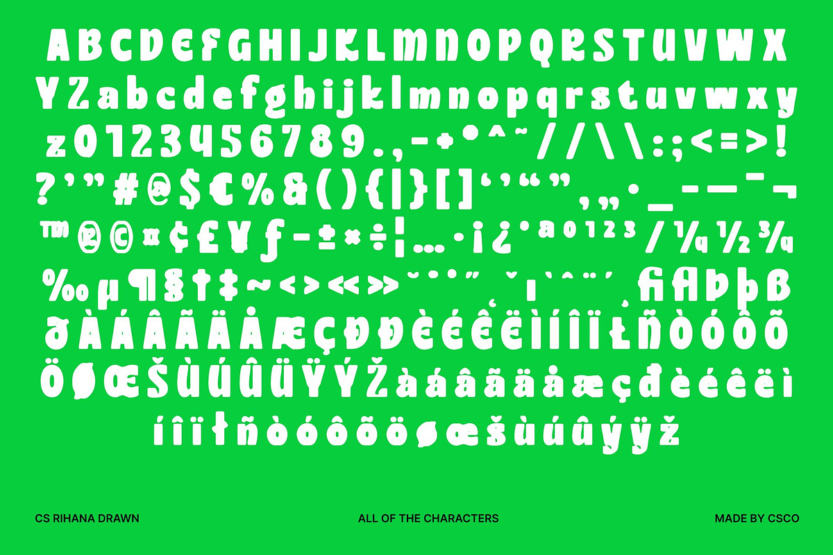 CS Rihana Drawn, a Sans Serif Font by Craft Supply Co. (Photo 8 of 8)