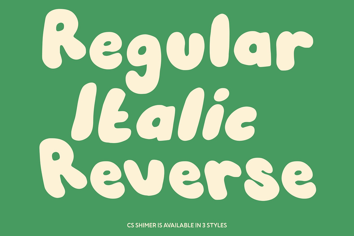 CS Shimer – Bubble Font, a Sans Serif Font by Craft Supply Co. (Photo 3 of 8)