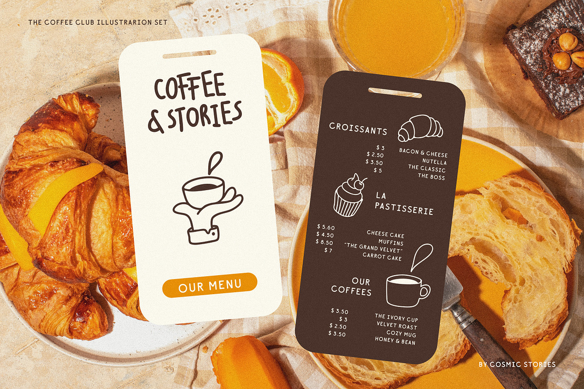 The Coffee Club Illustration Pack, an Object Graphic by CarmineType (Photo 6 of 14)