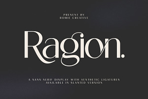 Ragion | Sans Serif Font