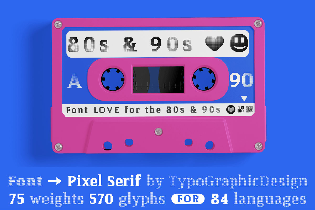 FONT Pixel Serif FLEXIBLE System Typ, a Serif Font by Typo Graphic Design (Photo 4 of 7)