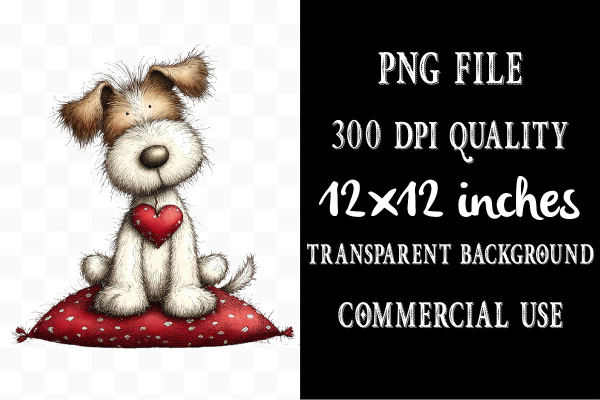 Quirky Valentines Dogs Clipart, an Illustration by Designking (Photo 4 of 5)