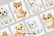 15 Bundle Watercolor Baby Puppy Dog, an Animal Illustration by Morspective (Thumbnail 3 of 8)