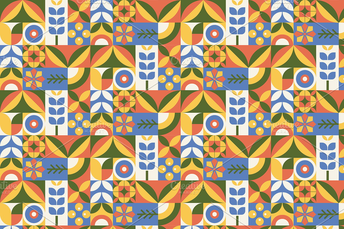 Geometric Summer Bloom Pattern, a Pattern Graphic by ItsReksita Pattern (Photo 17 of 20)