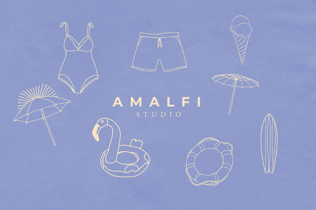 Dolce Vita Amalfi Summer Icons, an Object Illustration by Laras Wonderland (Photo 8 of 8)