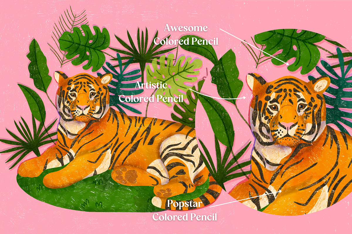 Colored Pencils for Procreate, a Brush Add-On by Kelsi Deeann (Photo 3 of 6)