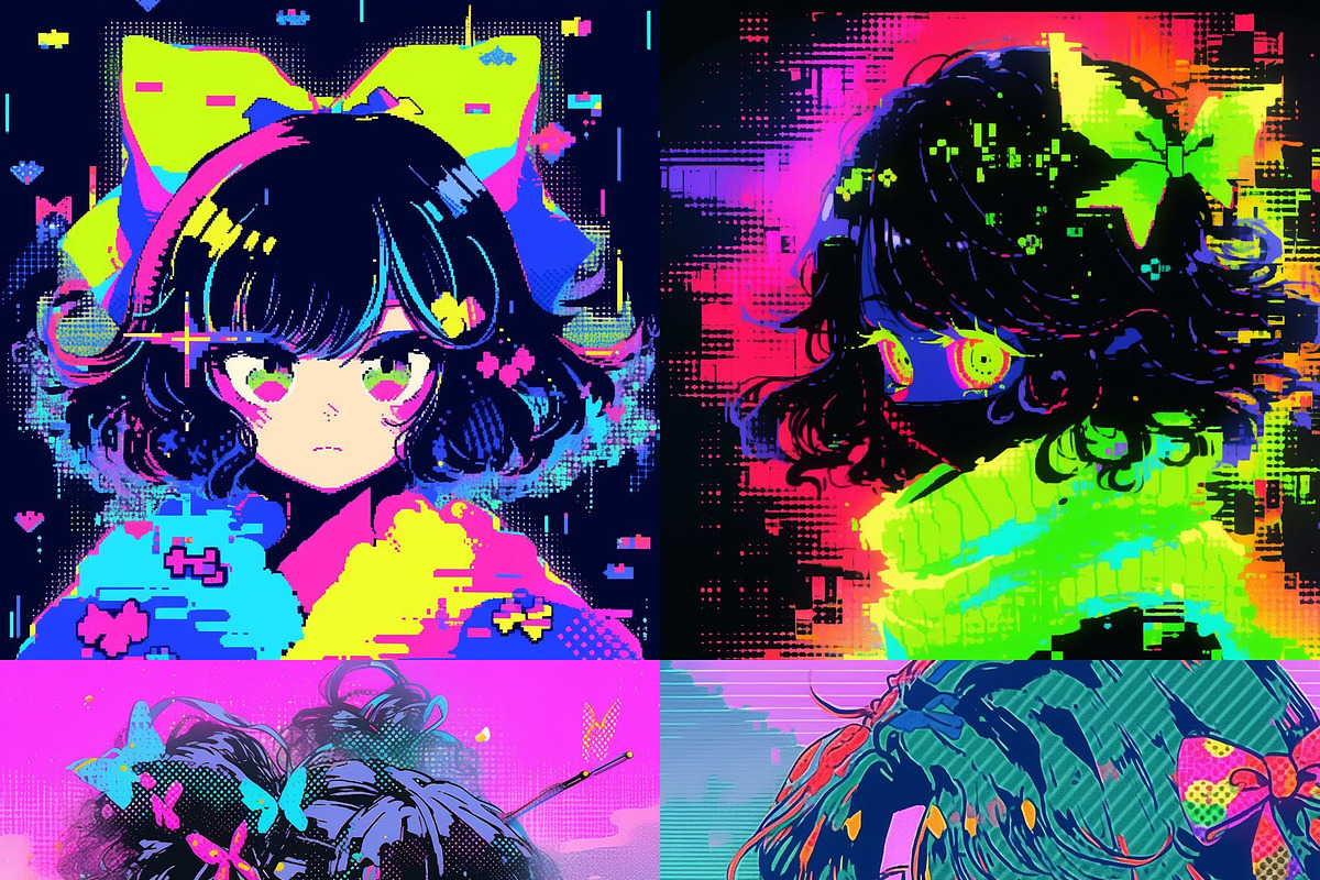 451 Midjourney Retro Anime Prompts, a Person Illustration by Sevenstyles