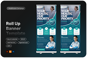 Healthcare Campaign Roll Up Banner, a Poster Template by Annora Studio (Thumbnail 1 of 6)