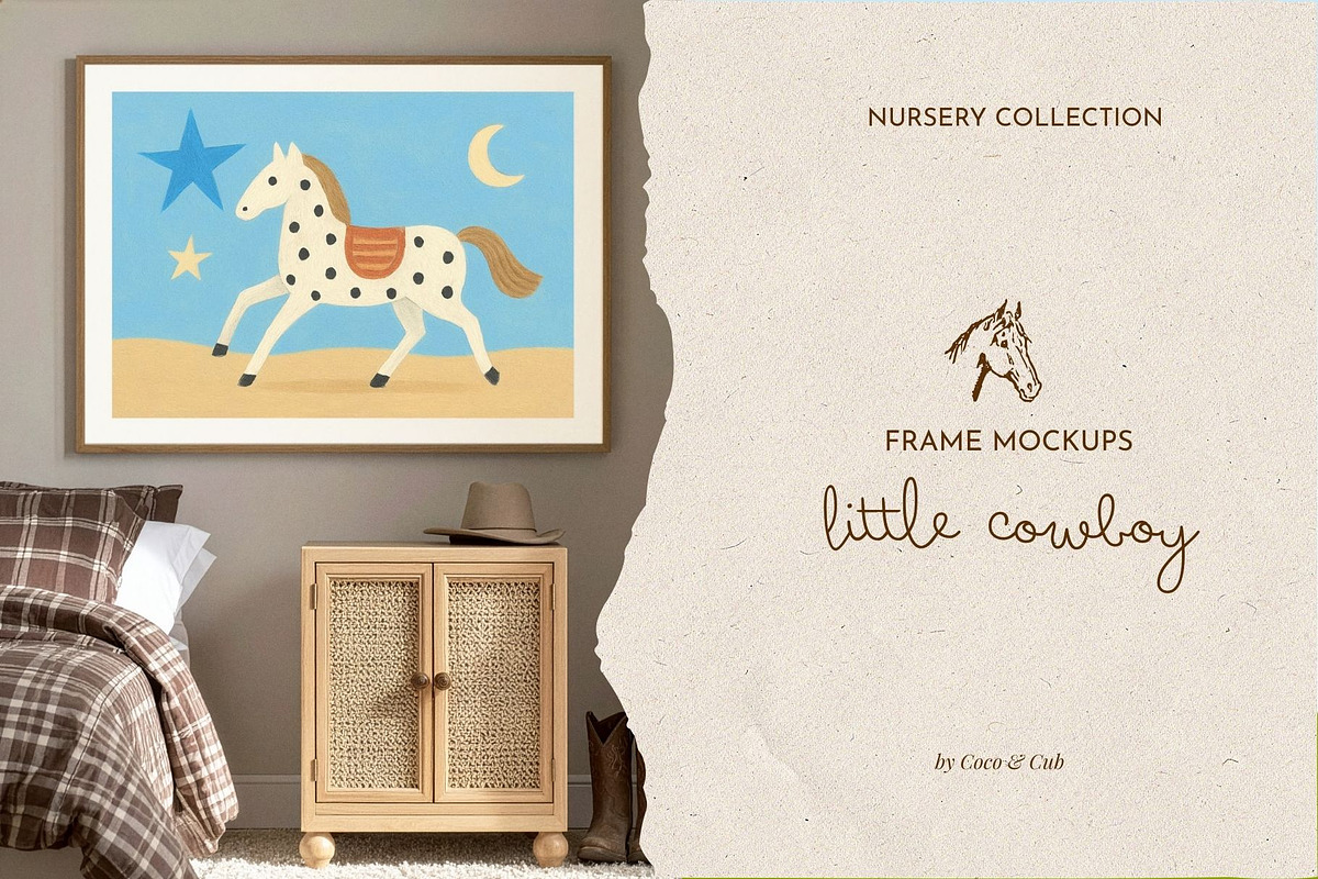 Little Cowboy Boys Mockup Frame, a Household Mockup by Coco & Cub Studio (Photo 1 of 5)