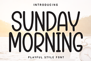 sunday morning | Script Font, a Script Font by Scratchones (Thumbnail 1 of 8)