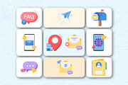 Communication set illustration, a Technology Illustration by pictranoosa_studio (Thumbnail 3 of 3)