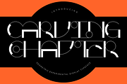 CARVING CHAPTER - ART DECO FONT, a Sans Serif Font by 177Studio (Thumbnail 1 of 8)