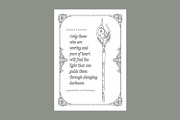 5 Fantasy Staff Colouring Pages NOAI, a Decorative Illustration by Forest Lily (Thumbnail 5 of 5)