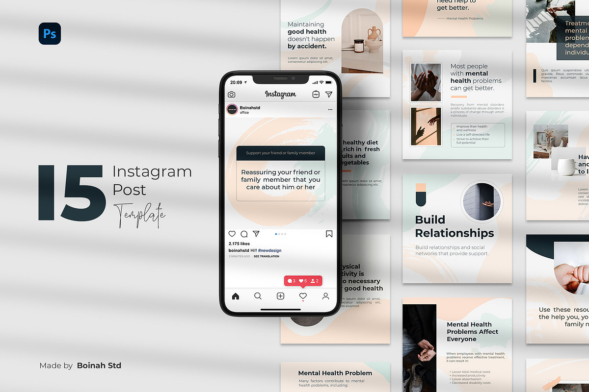 PUNGGU Instagram Health and Wellness, a Social Media Template by Boinah Studio (Photo 1 of 6)