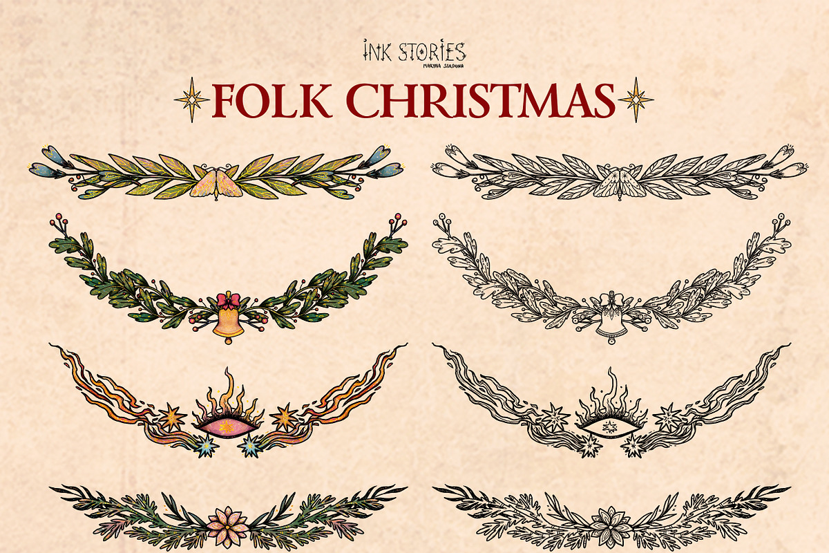 Folk Christmas Ancient Winter Tales, a Seasonal Illustration by Ink Stories (Photo 11 of 12)