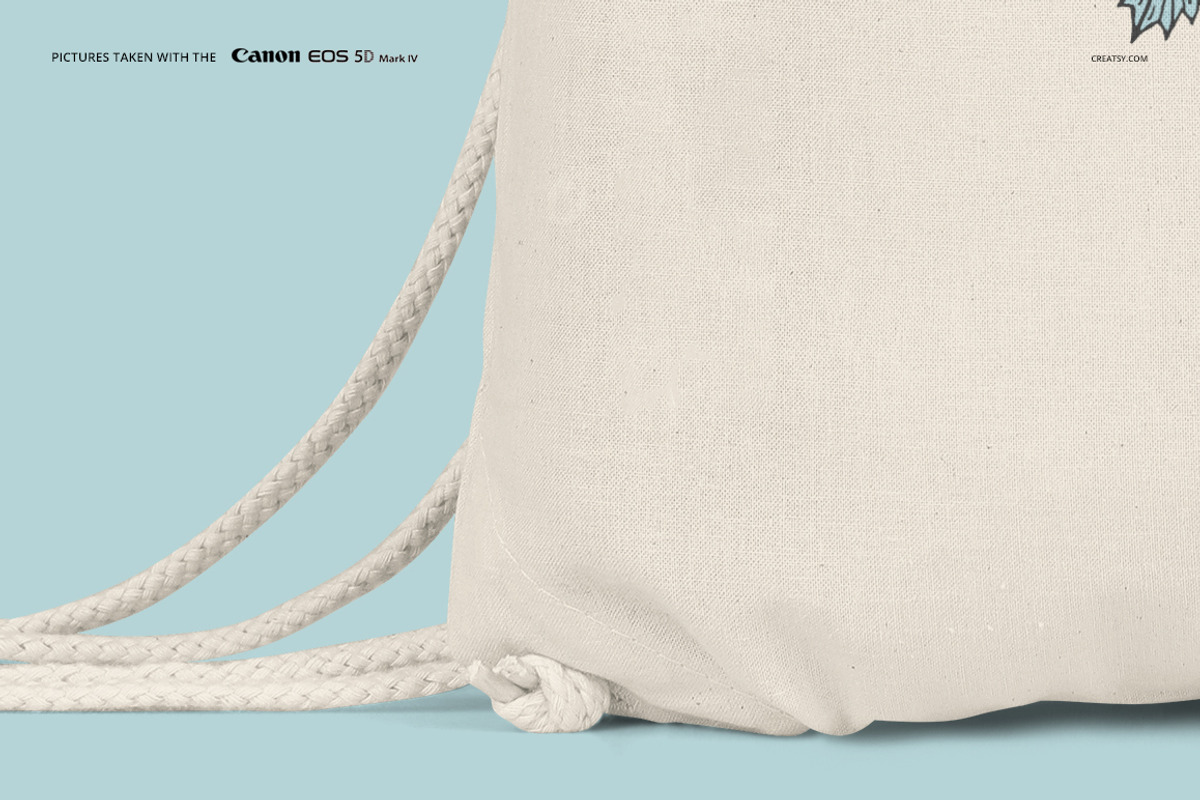 Drawstring Backpack Mockup Set, a Product Mockup by creatsy4 (Photo 4 of 9)