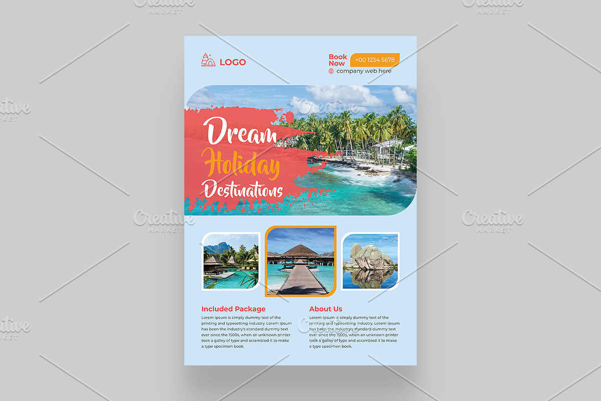 Modern Travel Flyer Design, a Flyer Template by Shahjahangdb1 (Photo 3 of 11)