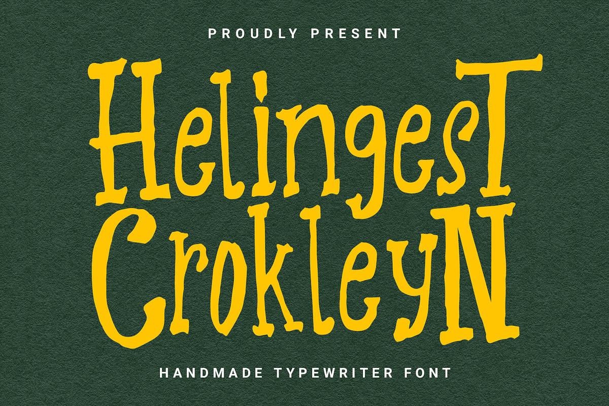 Helingest Crokleyn Handmade Typeface, a Handwritten Font by Maulana Creative (Photo 1 of 8)