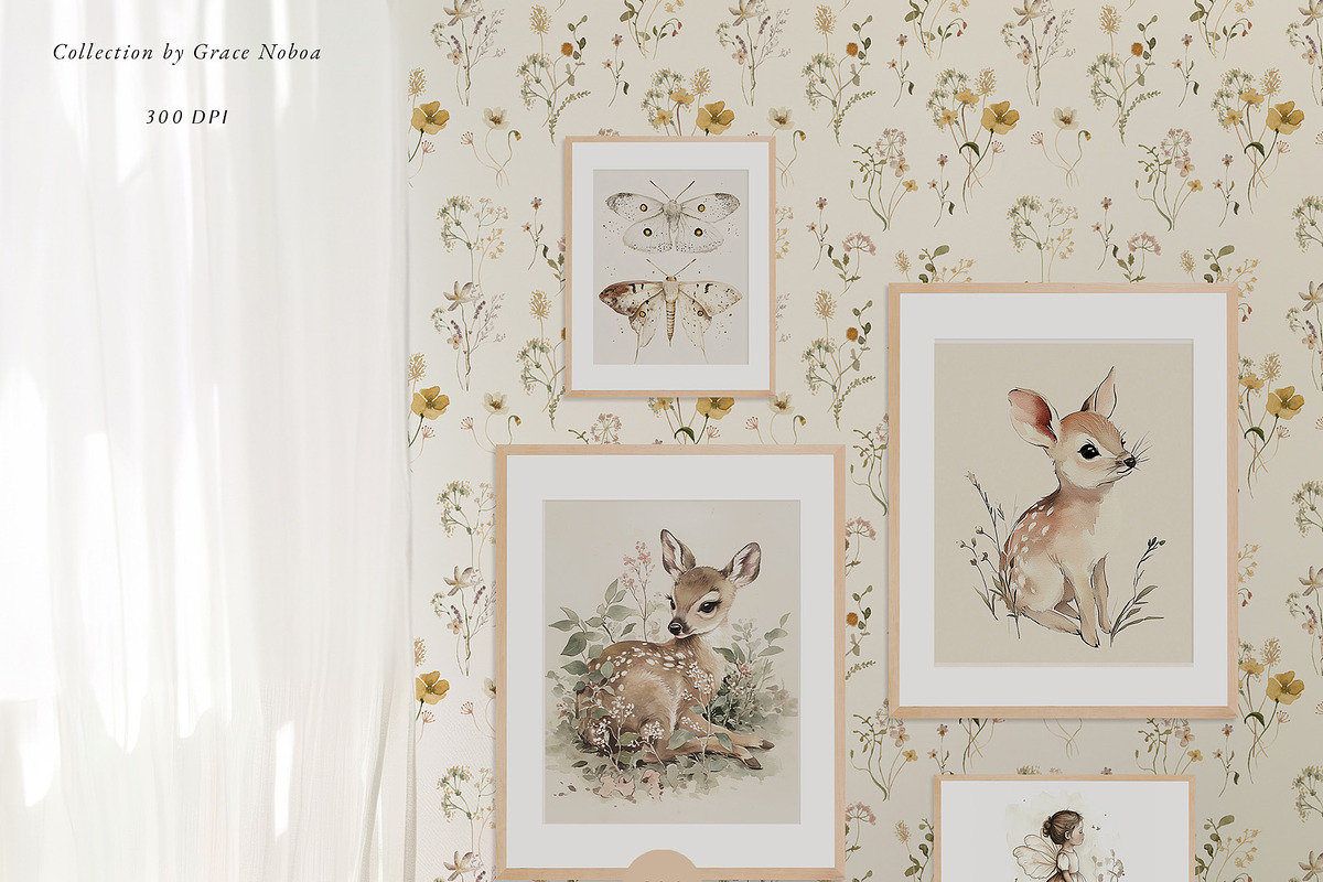Nursery home and room print gallery, a Background Graphic by Grace Noboa Illustrations (Photo 4 of 16)