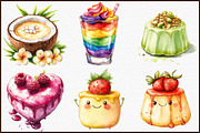 Pudding Watercolor Clipart, an Illustration by Sublimation Artist (Thumbnail 3 of 6)