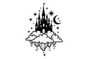 Fantasy Castle Cloud Moon Bundle, an Object Illustration by Gaye Art (Thumbnail 10 of 30)