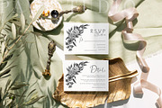 Card Mockup 5x3.5 RSVP Olive, a Merchandise Mockup by PawMockups (Thumbnail 4 of 10)