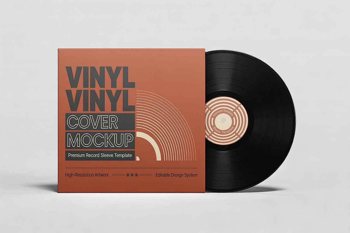 Vinyl Cover Mockup, a Product Mockup by Pitchlook.Studio (Photo 3 of 4)