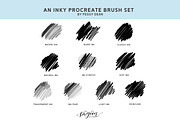 10 Drawing Ink Procreate Brushes, a Brush Add-On by The Pigeon Letters (Thumbnail 2 of 13)