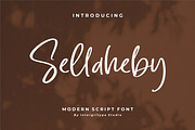Sellaheby, a Script Font by Integritype Studio (Thumbnail 1 of 15)