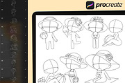 175 Procreate Chibi Summer Stamp, a Brush Add-On by DrawingStoryShop (Thumbnail 2 of 10)