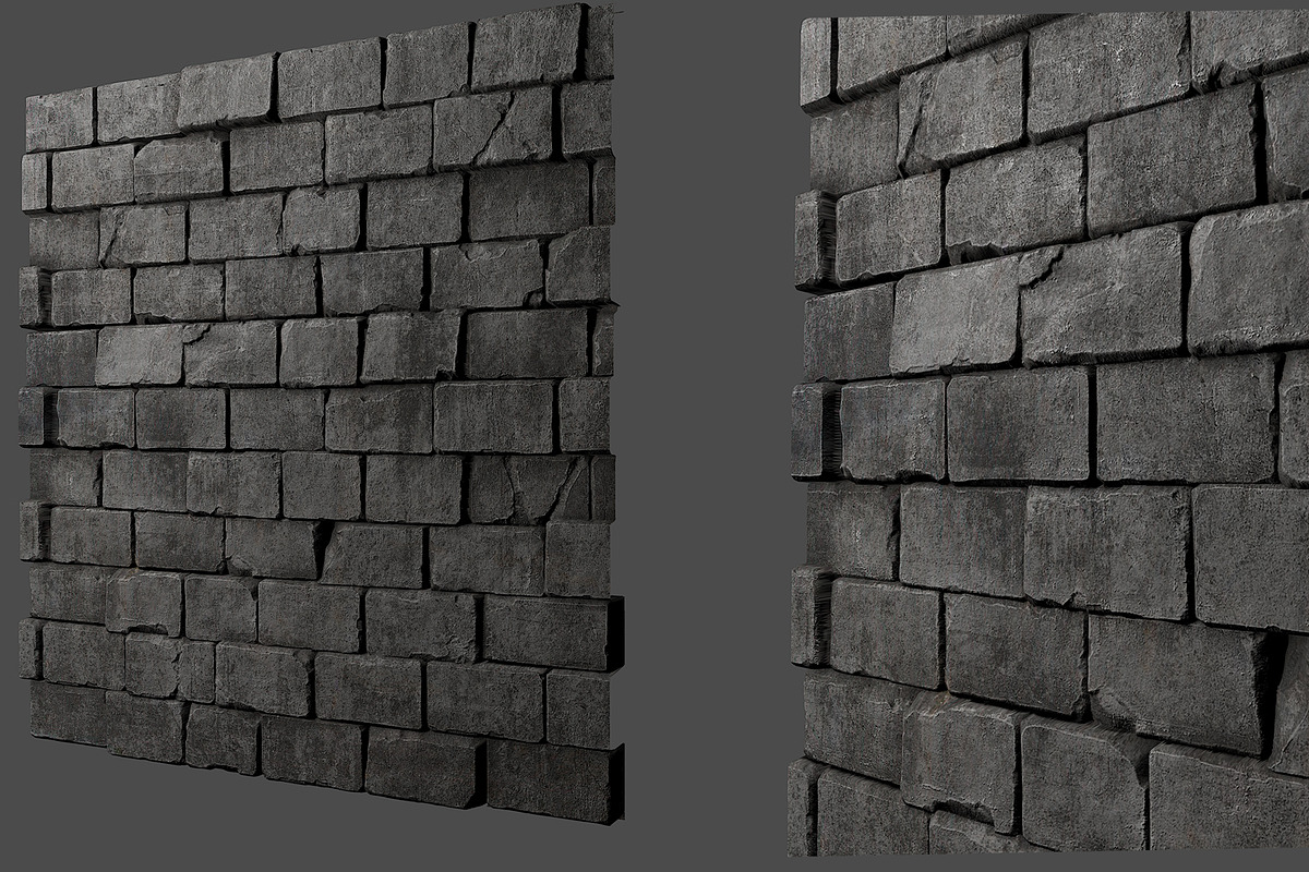 Tileable Bricks Wall, a Texture Graphic by Game-Ready Studio