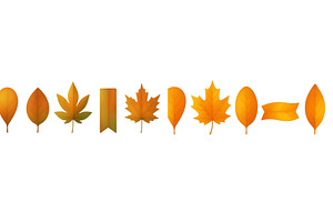 Colorful autumn leaves in various, an Illustration by ZinetroN