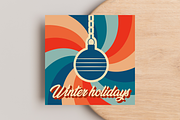 Retro Christmas Greeting Cards, a Decorative Illustration by Art's and patterns (Thumbnail 19 of 19)