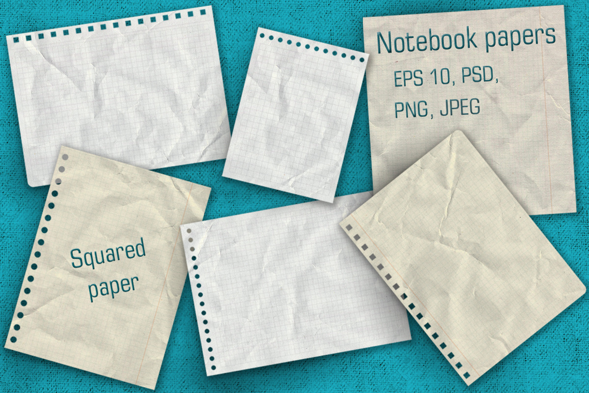 Notebook paper set, a Texture Graphic by Anastasia Koba (Photo 2 of 8)