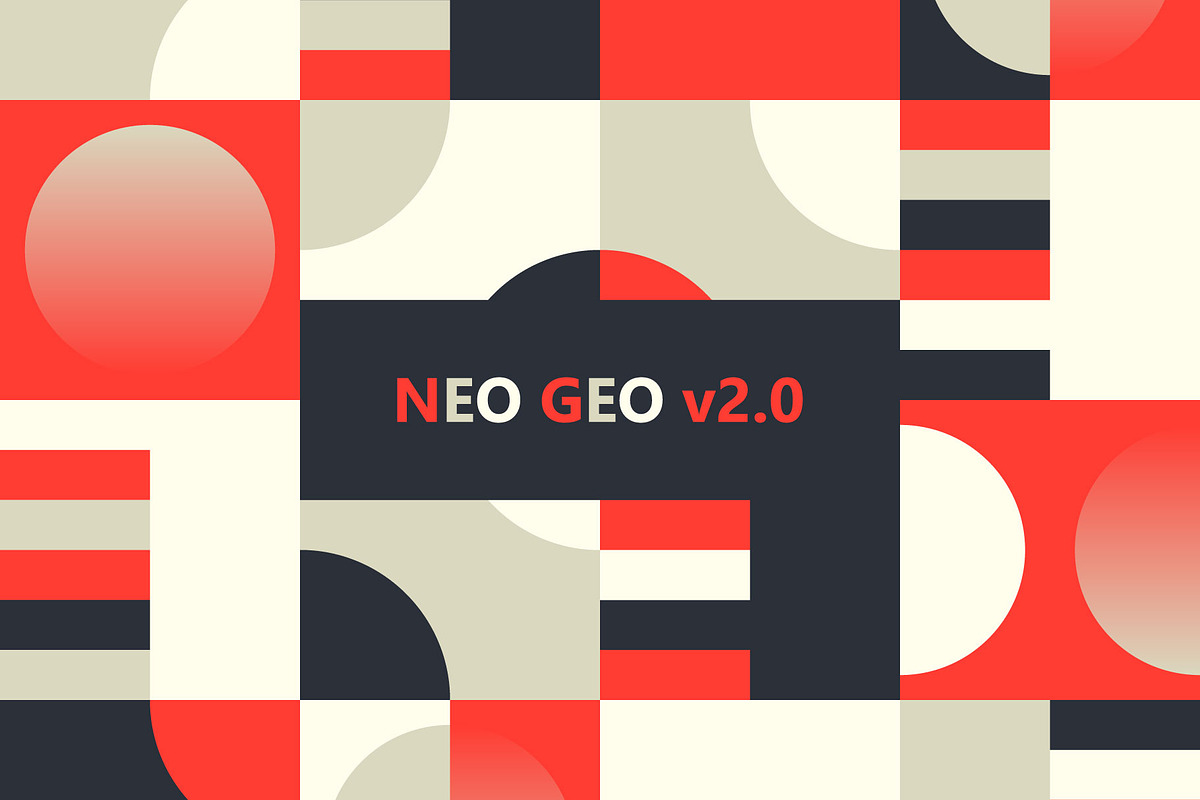 Geometric Squares Grid Pattern, a Pattern Graphic by Neo Geo (Photo 1 of 6)