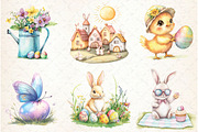 Sunny Easter Day Clipart, an Illustration by Watercolor design (Thumbnail 4 of 4)