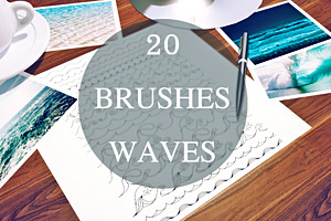 20 Brushes Waves Ai