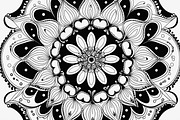 Intricate Mandala Coloring Pages Set, an Illustration by jahid234 (Thumbnail 4 of 7)