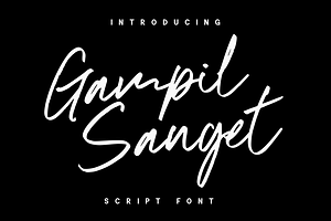 Gampil Sanget - Script Font