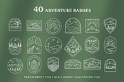 Adventure Line Art Graphic Set, a Branding & Logo Template by Ellen Carty Design (Thumbnail 3 of 13)
