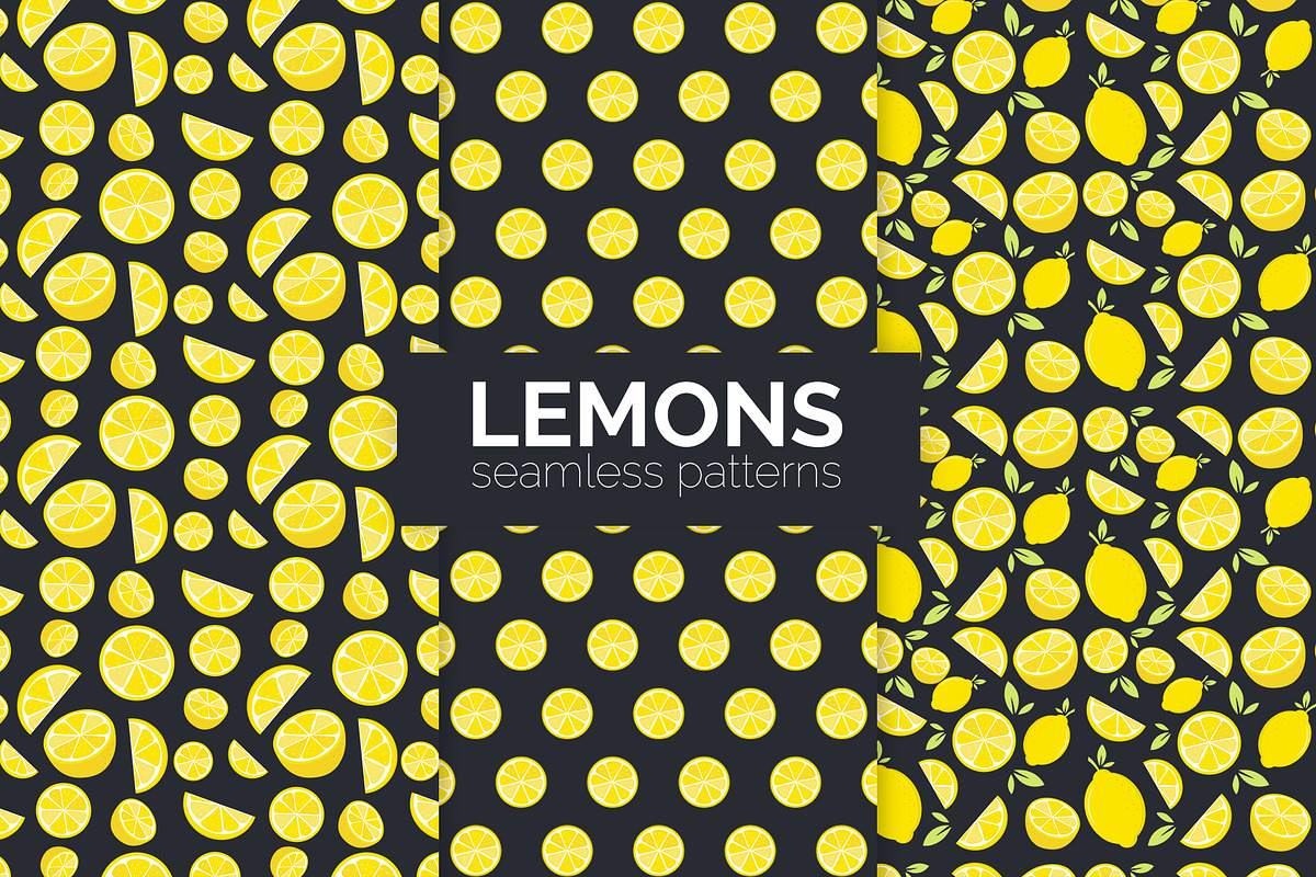 Lemons Seamless Patterns, a Pattern Graphic by 3Y_Design (Photo 1 of 6)