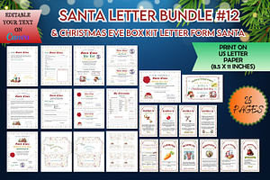 Santa Letter Bundle #12, a Templates & Theme by Adalin Shop