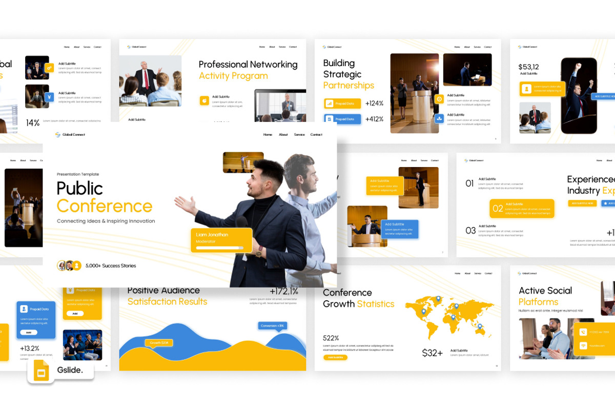 Public Converence Google Slides, a Presentation Template by Loin Studio (Photo 1 of 4)